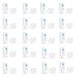 NineLeaf Bewegungsmelder Klingel, Funk Bewegungsmelder-Türgong mit LED-Licht, Lichtschranke Mit Alarm, einstellbare Lautstärke, Lautsprecher, für Zuhause, Lager, Villa-Sicherheit,20PK