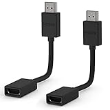 HDMI Verlängerung kurz | Fire TV Stick Kabel | HDMI - Verlängerung | Adapter Fire TV Stick | HDMI Verlängerung Kabel | Verbinder | TV Stick Verlängerung für Chromecast / Fire TV/ Roku | 12cm | 2 Stück