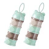 BESPORTBLE 2 Stück Milchpulver Portionierer mit Auslaufsicheren Dichtungen Stapelbar Abnehmbar und Spülmaschinenfest Kompakt Tragbarer Babynahrung Aufbewahrungsbehälter für Unterwegs