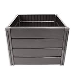 KHW | Hochwertiges Hochbeet | Demeter M | platzsparend | 82 × 82 × 61 cm - 336 Liter | ideal für Urbane Gärten | nachhaltiges Gärtnern | fördert gesunde Ernten | Made in Germany