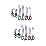 Milisten 2 Sätze Aufblasbares Piratenmesserspielzeug Piratenspielzeug Aufblasbares Aufblasbares Halloween- Aufblasbares Cosplay- PVC 6 Stücke * 2
