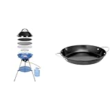 Campingaz 694002 Party Grill, Kleiner Grill für Camping, Festivals & Paellapfanne, antihaftbeschichtet, für das Culinary Modular System Ø 35 cm, Höhe 8 cm, verchromte Griffe