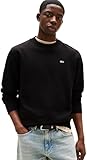 Tommy Jeans Herren TJM Reg Flag Crew Dm0dm20741 Pullover Sweatshirt, Black (Black), L EU
