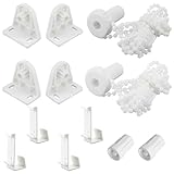 LAINIKE 2er Set Rollo Halterung 17mm Ohne Bohren - Ersatzteile & Klemmfix für Verdunkelungsrollo, Doppelrollo, Seitenzugrollo - Weiß