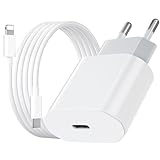 USB C Ladegerät Mit iPhone Ladekabel 2M, 20W iPhone Schnellladegerät Mit iPhone Ladekabel Schnellladekabel, USB C Netzteil Stecker Power Adapter Für iPhone 14/13/ 12/11/ X/ 8