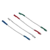 4 Stück/Packung, silberfarbene Leitungen, 40 mm, für 1,2–1,3 mm Plattenspieler, Phono, Headshell, Plattenspieler, Headshell Technica