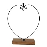 TOYANDONA Ornament Hängeständer aus Metall mit Holzsockel Dekorativer Ausstellungsständer für Glaskugeln und Luftpflanzen Stabiler Dekohalter für Zuhause Büro und Hochzeiten