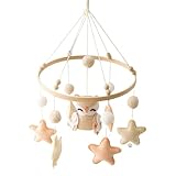 Spieluhr für Kinderbett, Dekoration für Kinderbett, Spieluhr, sensorisches Spielzeug aus weichem Filz für Kinderzimmer für und Mädchen