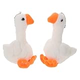 BCOATH 2 Stück Mini Plüschgänse Schlüsselanhänger Kuscheltier Weich Sammler Goody Bag Füller Kinderparty Geschenk Claw Machine