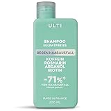 Ulti Paris Anti-Haarausfall-Shampoo 300 ml｜Koffein, Rosmarin, Arganöl und Biotin｜sulfatfrei -71% Reduzierung des Haarausfalls｜hergestellt in Frankreich