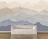 Abstrakte Hand Gezeichnete Einfache Berg Kunst Moderne 3D Tapete Hochwertige Strukturierte Seide Neutrale Material Ideal Für Wohnzimmer Schlafzimmer-350cm×256cm