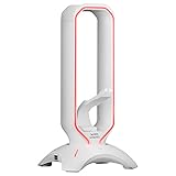 Mars Gaming MHHPRO, 3-in-1 Kopfhörerständer mit RGB Flow Touch-Beleuchtung, Maus-Bungee, 2 USB 3.0-Hub, Rutschfester Boden und kompaktes Design, Weiß