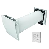 VLANO AURA-S Dezentrale Lüftungsanlage mit Wärmerückgewinnung bis 92%, Touchscreen-Bedienfeld, Wohraumlüftung, Lüftungsgerät, Dauerbetrieb, 50 m³/h, 1 W, Effizienz, 160mm