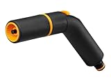 Fiskars Sprühpistole, 2 Funktionen, Mit Strahl- und Spül-Sprühbild, Stufenlos regelbarer Durchfluss, Universalgröße, Schwarz/Orange, 1052182