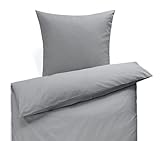 IKEA Bettwäsche ÄNGSLILJA - 140x200 cm / 80x80 cm - 100% Baumwolle - 2-teiliges Set aus Bettbezug und Kissenbezug - grau