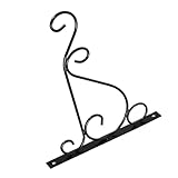 DIYEAH Wandhalterung Blumenampelhalter aus Hochwertigem Eisen Stabiler Wandmontierter Metallhaken für Hängekörbe Blumenkörbe und Laternen Schwarz Klein Platzsparend und Dekorativ