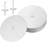 Voarge 100 Stück Tropfenfänger für Kerzen Tropfschutz Papier Tropfschutz Kerze, Papier Tropfschutz Kerze 8cm Durchmesser für Heimtempel