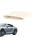 Fensterleder Auto Reinigungstuch, Autoleder Trockentuch, Auto Ledertuch, 40 x 50 cm Fensterleder Echt Leder, Polierleder Trockentuch, Weiche Saugfähig Reinigungstücher für Autopflege Fenster Spiegel