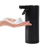 BestYiJo Seifenspender Automatisch, Wandbefestigung 400ml Elektrischer Seifenspender mit Sensor, 4 Schaumstoffeinstellung Stufe Automatisch Desinfektionsspender für Bad,Küche,Büro,Schule, Schwarz