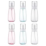 PRETYZOOM 6 Stück Teiliges Transparentes Sprühflaschen Nachfüllbare Reise sprühflaschen mit Auslaufsicherem Design Praktische Leere Sample flaschen für Sonnencreme Toner Wiederverwendbar