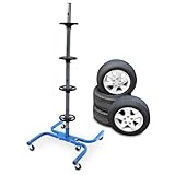 Bituxx Felgenbaum mit Rollen Stabiler Reifenständer für 4 Räder (bis 245mm) Autoreifen Aufbewahrung Reifenbaum Felgenständer aus Stahl, 150kg Belastung