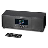 MEDION P66400 All in One Audio System (Internetradio, DAB+, CD/MP3-Player, Spotify Connect, Amazon Music, PLL UKW Radio, USB, AUX, Kompaktanlage, Subwoofer Weckfunktion