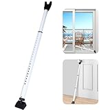 Verstellbare Sicherheitsstange 27.9 to 44.8 inch Sicherheitsstange für Schiebetür Sicherheit Stür Stopper Fenster Sicherheits Stange Innen Türstörsender für Fenster und Türen