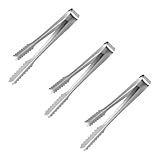 3 Stück edelstahl eiswürfelzange,servierzange küchenzange,servierzange edelstahl eiszange set,für hochzeit party bar büfett grill picknick