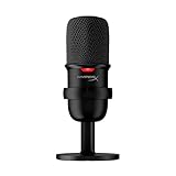 HyperX SoloCast – USB-Kondensator-Gaming-Mikrofon, für PC, PS4 und Mac, Tap-to-Mute Sensor, Kardioid Richtcharakteristik, Gaming, Streaming, Podcasts, Twitch, YouTube, Discord, Schwarz