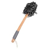 HONMEET Badeschwamm mit langem Griff Anti rutsch Duschschwamm Peeling Schwamm für Frauen Sanfte Reinigung Pflegend Leichter Bade Pad für Körper Dusche mit Aufhängeschlaufe