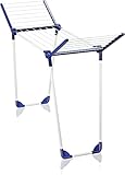 Leifheit Standtrockner Pegasus 120 Solid Compact, standfester Badewannentrockner mit Flügeln, platzsparendes Trocknen in der Badewanne, Kleiner Flügelwäschetrockner für Single Haushalte