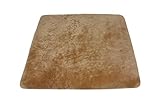Reissner Lammfelle | SIKI-VF | echtes Merino Schaffell | Sitzpolster Autokissen Rollstuhlauflage Katzenbett | Vollfell Qualität | 40x40cm Camel Hellbraun