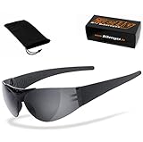 HELLY® - No.1 Bikereyes® | Bikerbrille, Motorradbrille, Motorrad Sonnenbrille | TESTSIEGER: beschlagfrei, winddicht, bruchsicher | TOP Tragegefühl | Brille: moab (smoke [527])