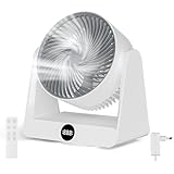 Dreamhigh® Leiser Ventilator mit Fernbedienung, 12-Geschwindigstufe 12H Timer, 90° Auto oszillierend, Tischventilator Sehr Leise,DC-Frequenzumwandlung, Luftzirkulation, für Büro, Schlafzimmer, 30 m²