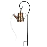 2 Stück Gießkannen-Solarleuchten, Solar-Gießkanne mit kaskadierenden Lichtern | Schmetterling, Wasser, Terrassenlampen für Gärten