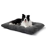 BEDSURE Hundebett Waschbar Extra Groß - XL Hundekissen Bett Beruhigende Hundematratze mit Rutschfestem Boden, Hund Angst Kissen für Sehr Große Haustiere, Grau, 104x69x8cm