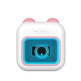 Ambesty Mini Drucker, Mobiler Fotodrucker, Tragbarer Mini Fotodrucker, Wireless Fotodrucker Thermodrucker, mit 13 Rollen Druckerpapie und 5 Buntstifte, Smartphone Bluetooth Drucker (Rosa)