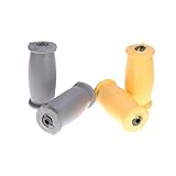 DEARMAMY Krückenhandgriffe aus Rutschfest und Langlebig zu Installieren Kompatibel mit Meisten oder Holzkrücken Zubehör für Krückenersatz Gelb