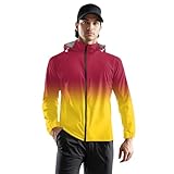 TOFOTL Langer Regenmantel Mountainbike Regen Jagdausrüstung Herrenjacke Dünn Regencape Rollator Erwachsene Regenkappe Arbeit Doppeljacke Leichte Regenjacke Skijacke Herren Rot L