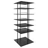 Schuhschrank Mehrstöckiges Schuhregal Schuhaufbewahrungsregal Schuhregalturm 6 Ebenen Rotierendes Schuhregal-Organizer Schuhorganizer 57 x 57 x 155 cm für Häusern, Geschäften, Bekleidungsgeschäften
