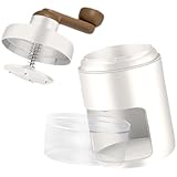 NIYANGLE Manueller Eiscrusher Handkurbel Kompakter Eiszerkleinerer aus Robustem Kunststoff Tragbarer Eiszerkleinerer für Kühle Sommergetränke und Desserts zu Hause