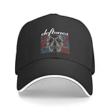 Baseballkappe Hip Hop Sonnenhut Deftones Totenkopf Baseballkappe Mode Gothic Sandwich Cap Unisex Atmungsaktive Kopfbedeckung Laufen Golf Geburtstagsgeschenk für Männer Frauen