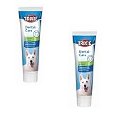 Trixie Dental Care Minze | Doppelpack| 2 x 100 g | Zahncreme für Hunde | Zur Unterstützung der Zahngesundheit und Mundhygiene | Zur Vorbeugung von Zahnstein und Plaque | Mit Minze