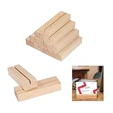 12 Stück Kartenständer Holz Doppelt Nutzbarer Tischkartenhalter für Menükarten, Fotos & Tischnummern | Stabile Naturholz-Aufsteller für Hochzeiten, Restaurants & Events