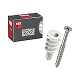 TOX Gipskartondübel Spiral 32 + S, Dübel inkl. Schraube, für einlagige Gipskartonplatten, kein Vorbohren, hohe Tragkraft bis 8 kg je Befestigungspunkt, Bohrspitze, 25 Stück, 06819170, Weiß