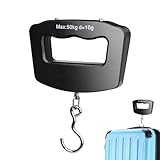 Elektronische Gepäckwaage – 50 kg Reisewaage mit Hintergrundbeleuchtung, LCD-Display, digitale Fischwaage, Kofferwaage, batteriebetrieben, Reisezubehör für Angeln, Reisepost