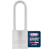 ABUS Titalium-Vorhangschloss 86TIIB/45HB80, Hochbügel ohne Zylinder, 04392