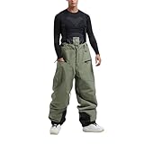 Skihose Herren Baggy Wasserdicht Snowboardhose Herren Mit Träger Hosenträger Skihose Für Männer Winter Warm Ski Hosen Lang Mit Latz Thermo Schneehose Latzhose Verstellbar Skihosen