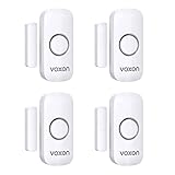 VOXON Türalarm Fensteralarm, Einbruchschutz Türalarmsensor, 2-in-1-Alarm und Türklingel,, Drahtlose Home Security Alarmanlage für Haus, Hotel, Schwimmbad, Garage（4er-Pack）