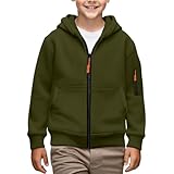 Generisch Sweatshirt Kinder Jungen Kapuzenjacke Mit Taschen Oversized Pullover Bequemes Weichem üBergangsjacke Freizeit Warm Hoodies Leichtgewicht Sport Langarmshirt Einfarbig Basic Langarm Tops